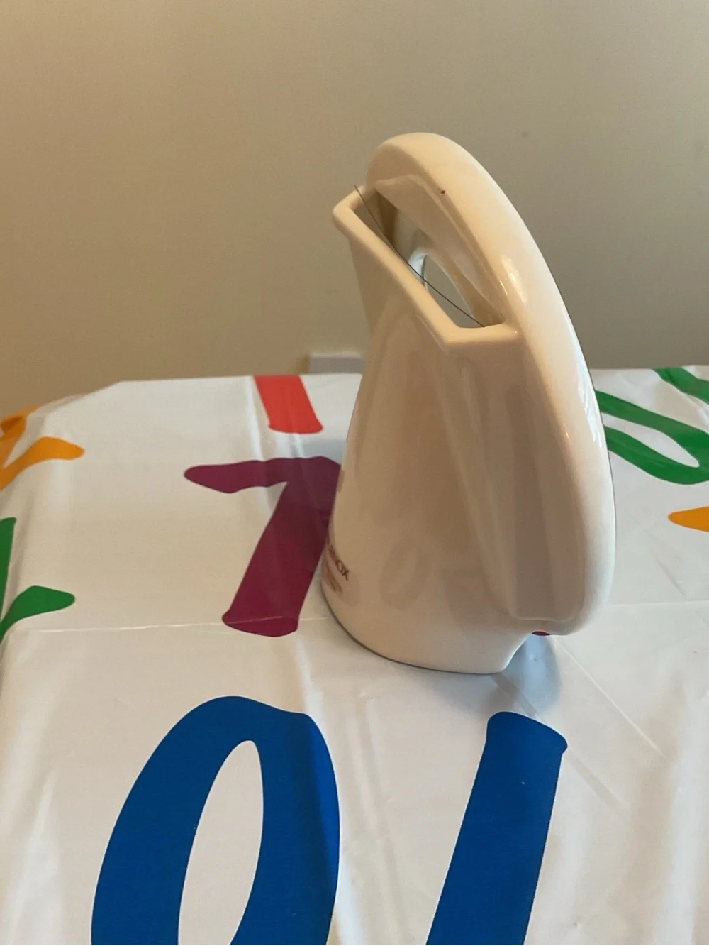 Lenox White Porcelain Pitcher with Gold Logo Accent